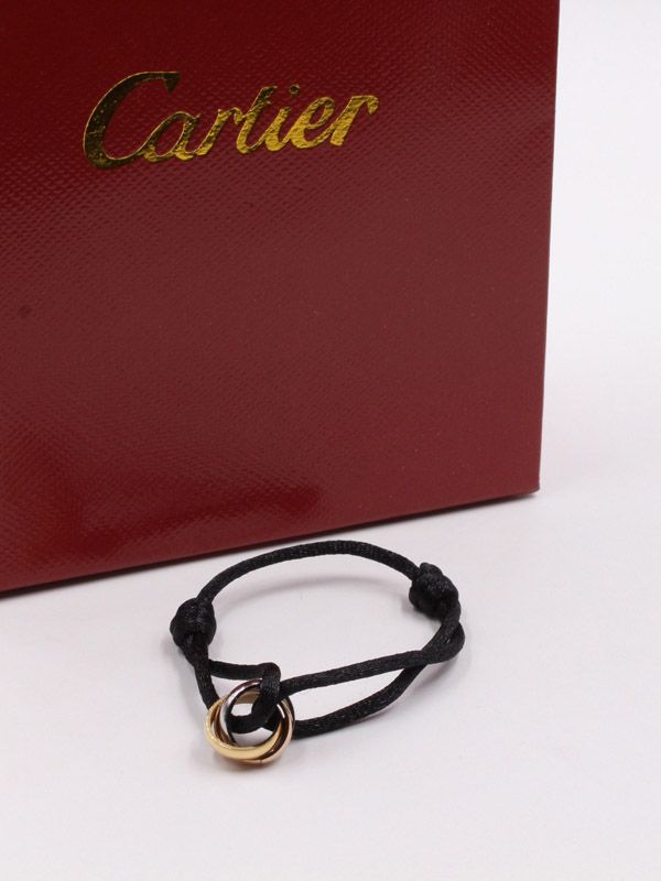 Cartier bracelets, black thread with rings