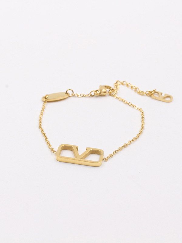 Its Valentino bracelets are smooth and golden