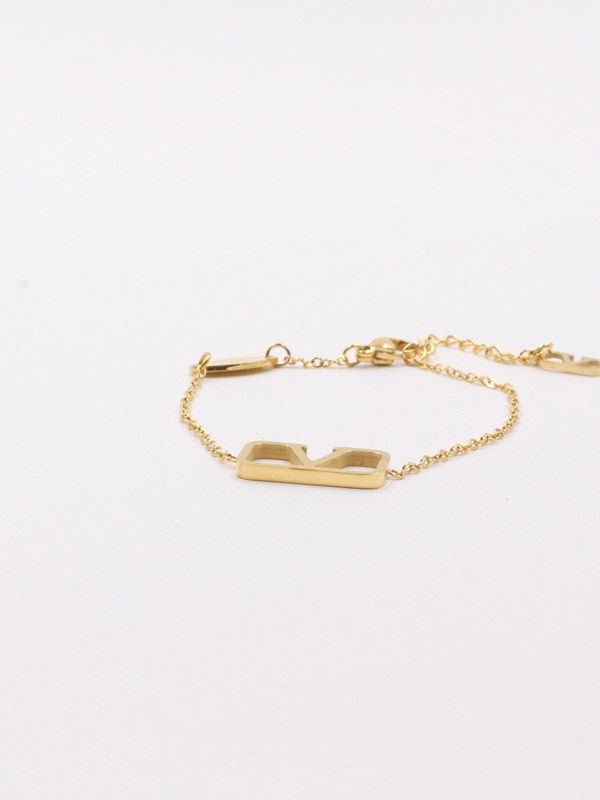 Its Valentino bracelets are smooth and golden