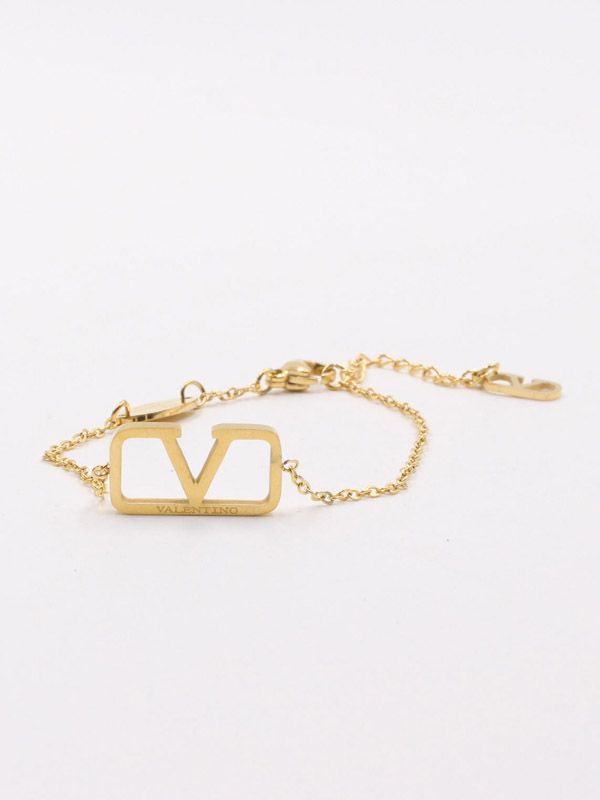 Its Valentino bracelets are smooth and golden