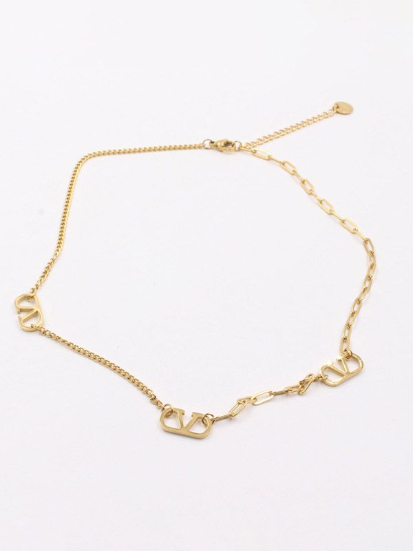 Soft gold Valentino necklace