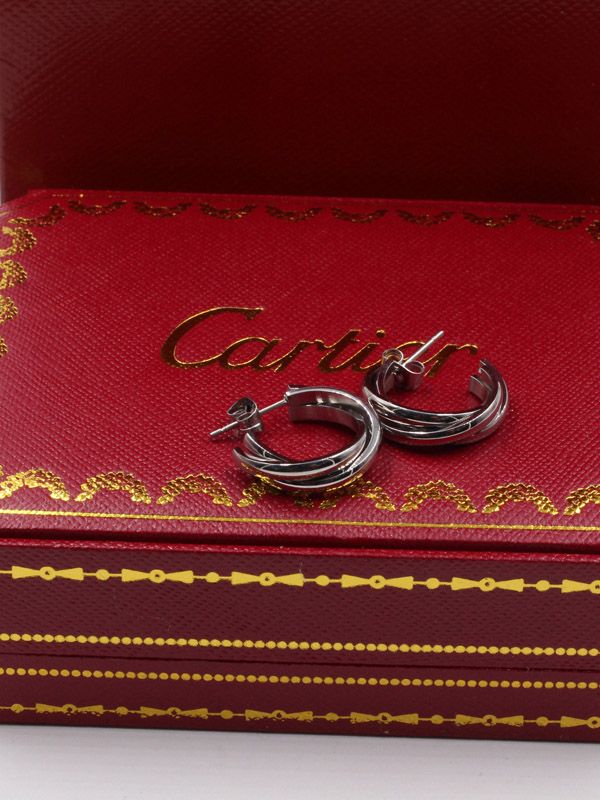 Cartier round stainless steel earring