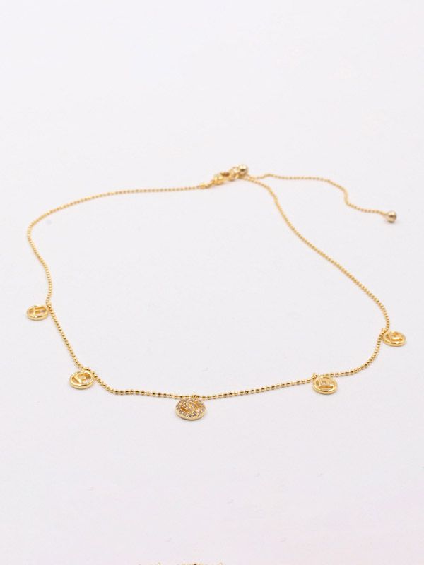 Fendi soft zircon choker
