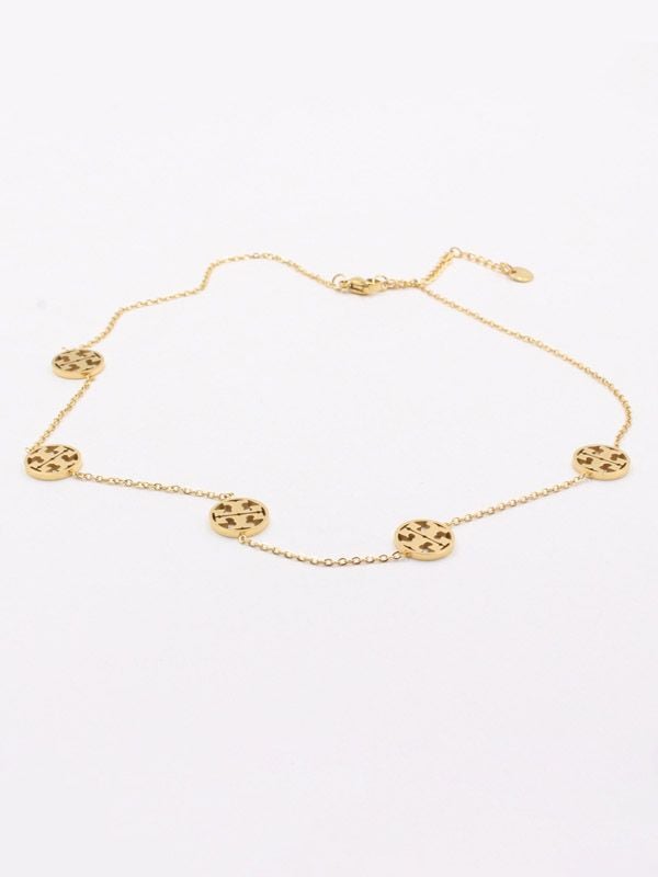 Tory Burch gold logo necklace