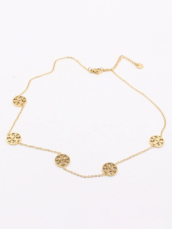 Tory Burch gold logo necklace