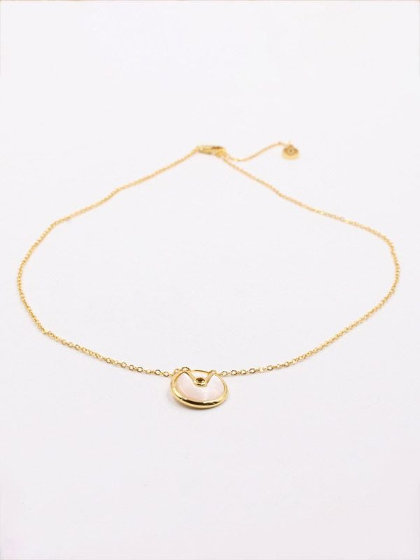 Cartier Circle Logo Shell Colorful Necklace