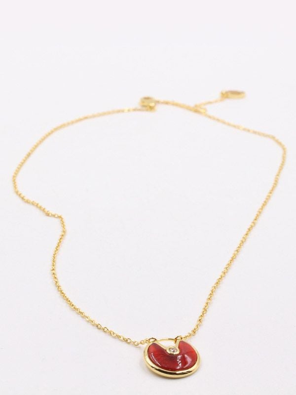 Cartier Circle Logo Shell Colorful Necklace
