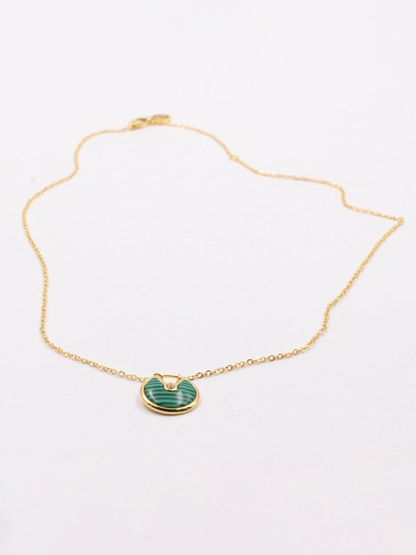 Cartier Circle Logo Shell Colorful Necklace