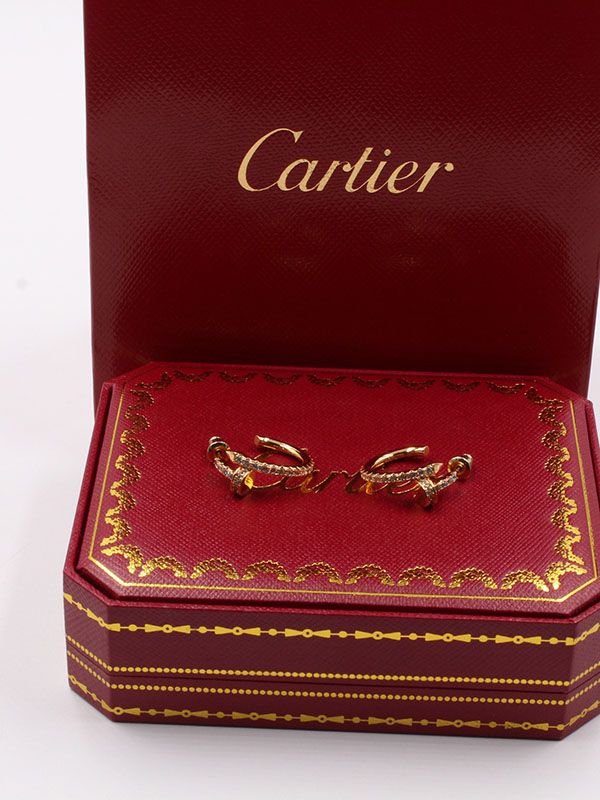 Cartier stud earring with zirconium
