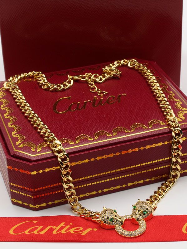 Cartier Tiger zircon chain necklace