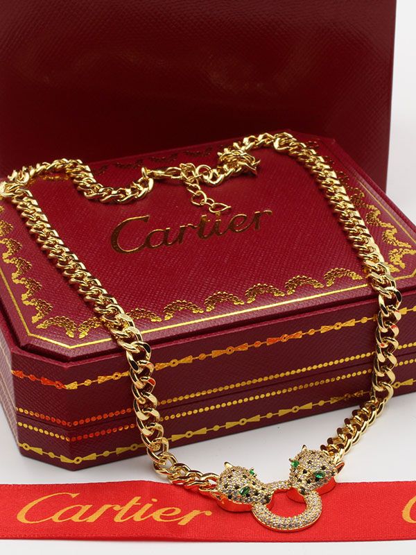 Cartier Tiger zircon chain necklace