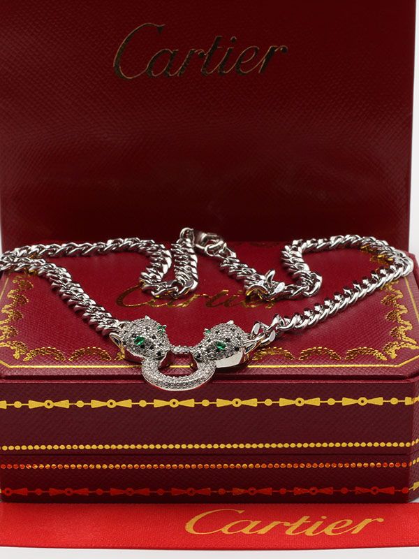 Cartier Tiger zircon chain necklace