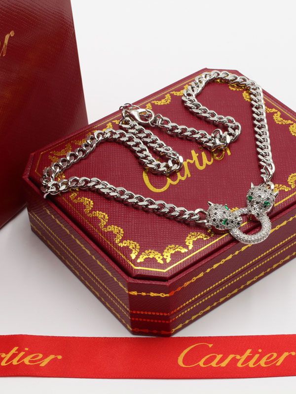 Cartier Tiger zircon chain necklace