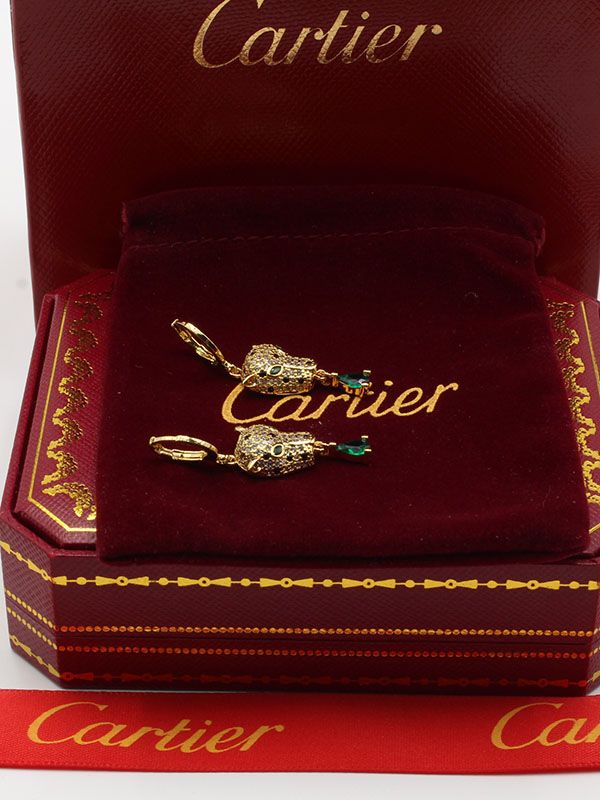 Cartier Tiger green zircon earring