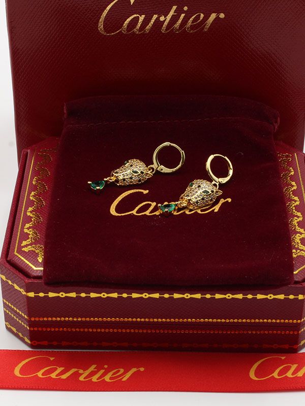Cartier Tiger green zircon earring