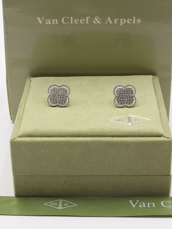 Van Cleef silver zircon earring