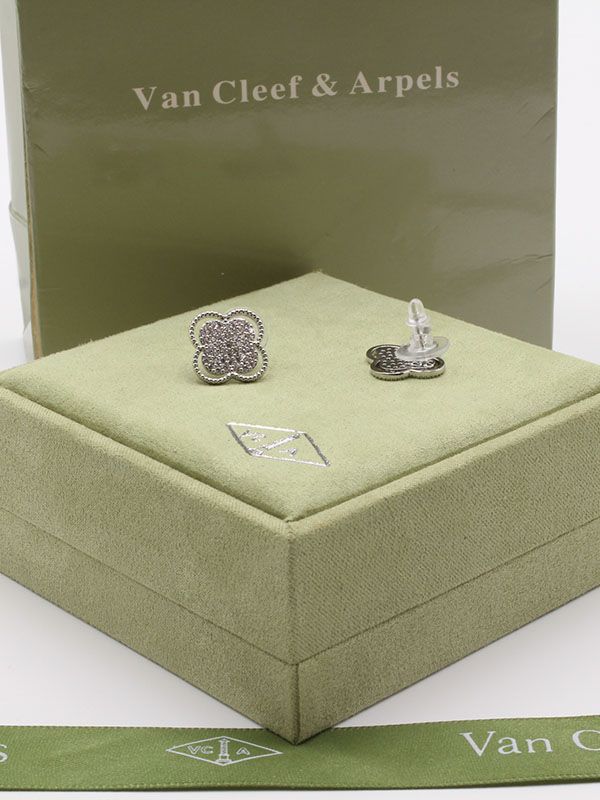 Van Cleef silver zircon earring