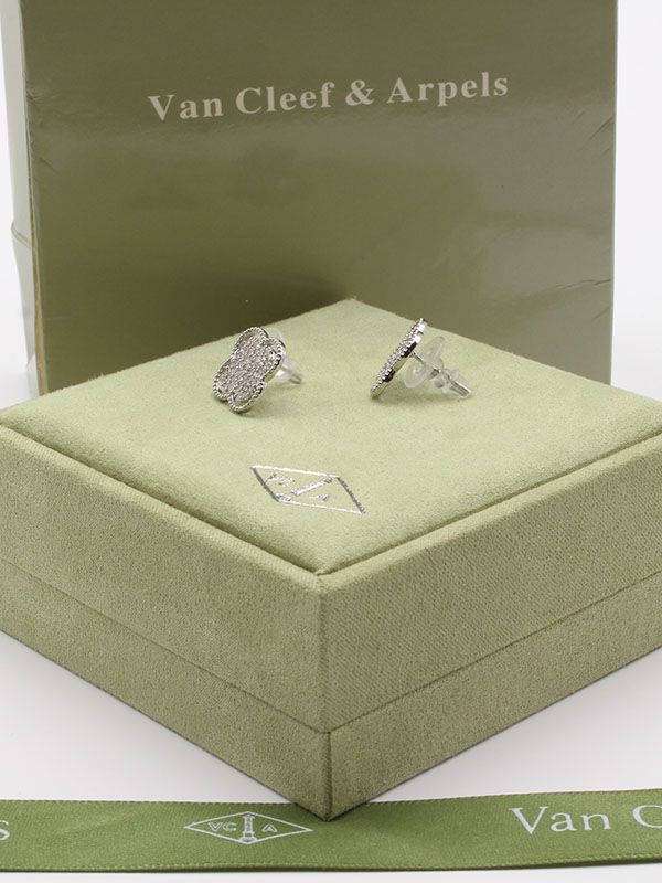 Van Cleef silver zircon earring