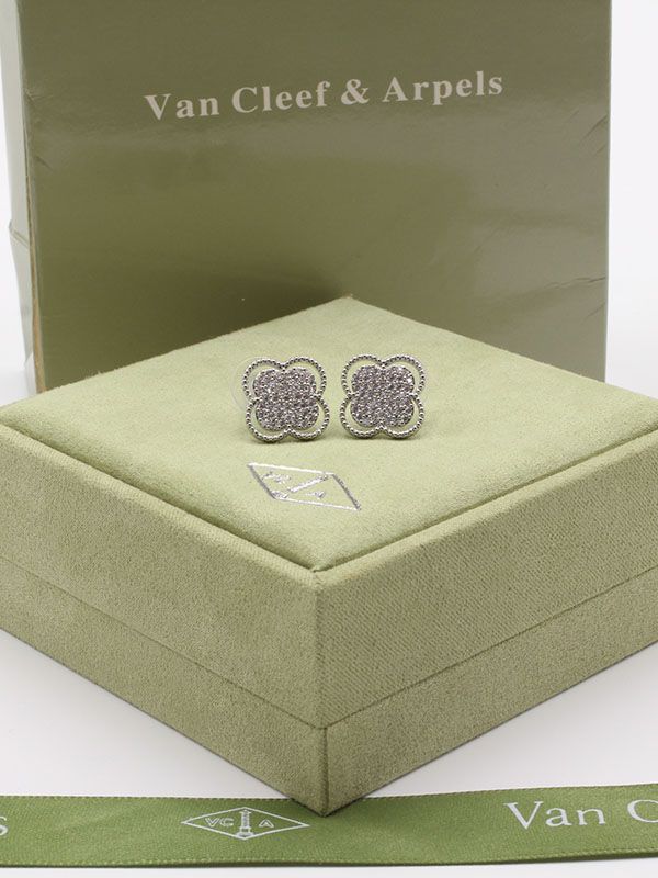 Van Cleef silver zircon earring