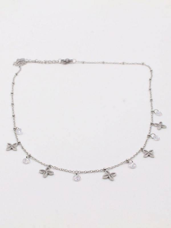 Choker Van Cleef necklace and zircon stainless steel