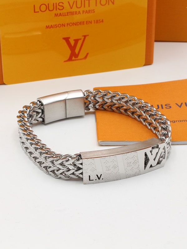 Louis Vuitton men's stainless steel bracelet