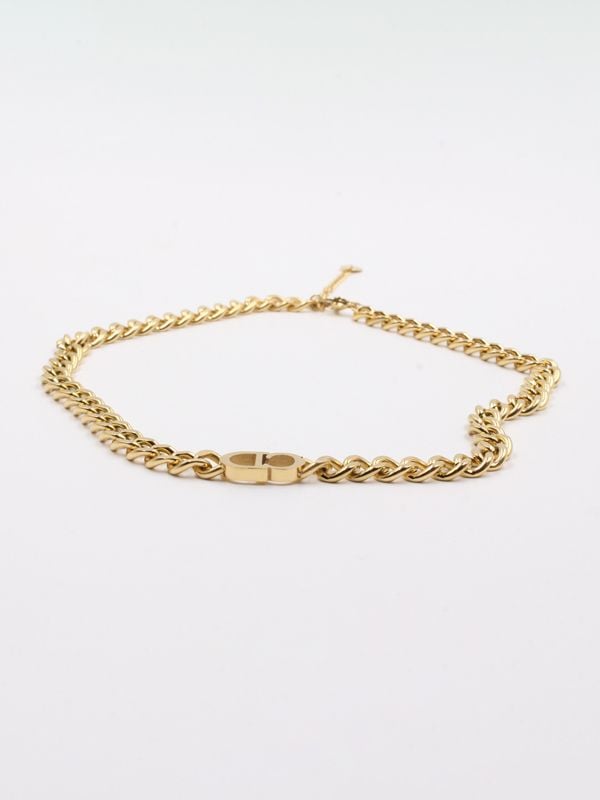 Dior gold chain necklace