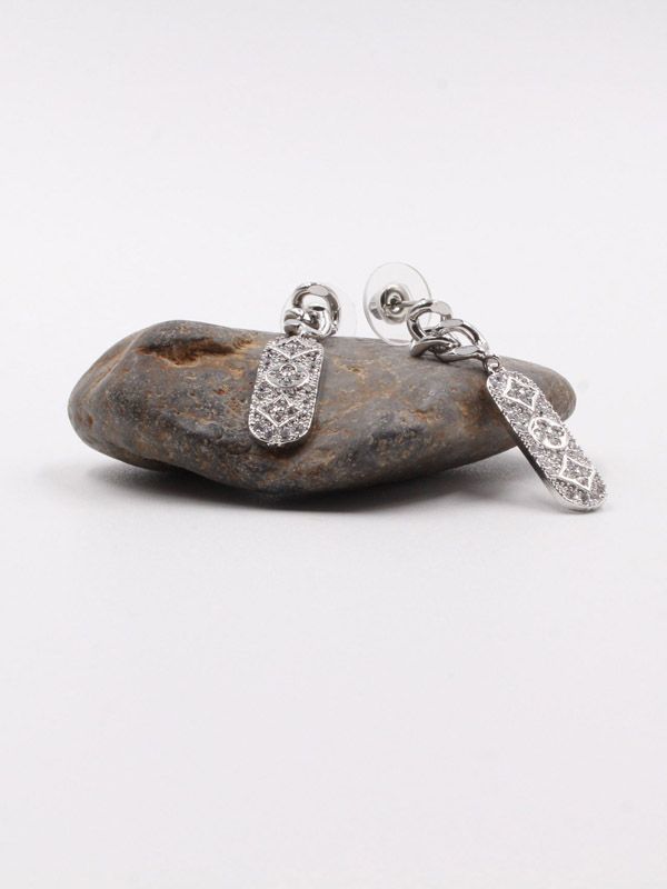Louis Vuitton cubic zirconia earrings