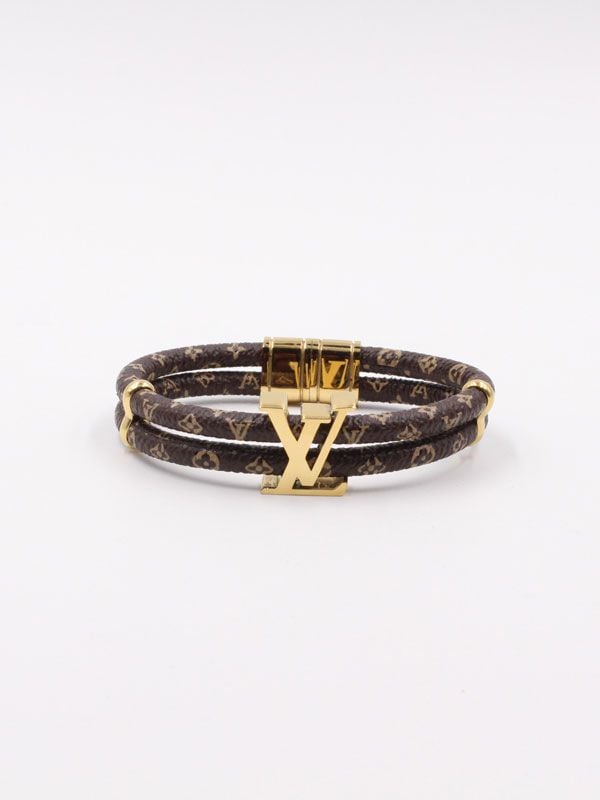 Louis Vuitton Leather Lines Bracelet