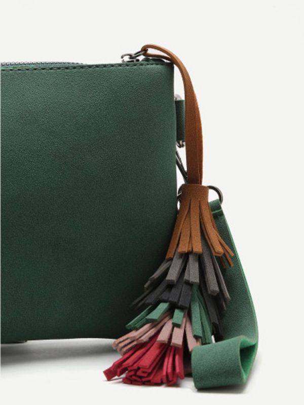 Elegant green bag for women