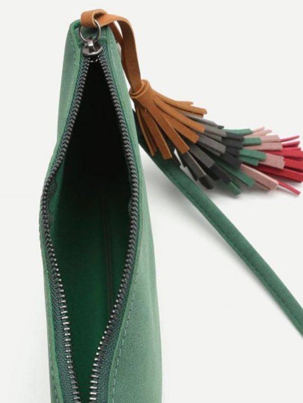 Elegant green bag for women