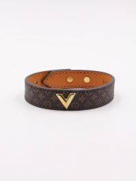 Cloth bracelet Louis Vuitton Brown in Fabric - 33707145