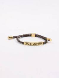 Leather bracelet Louis Vuitton Gold in Leather - 34020841